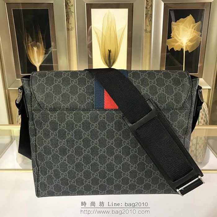 GUCCI 古馳男包 新款 475432 高級人造革 郵差包 Gucci男包 Gucci單肩斜挎包